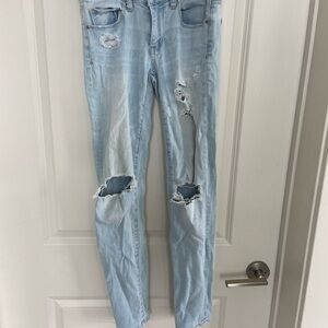 American Eagle Distressed Light Wash Jeans